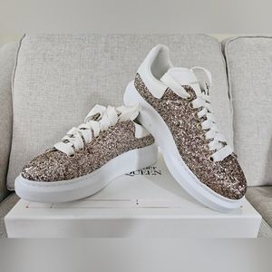 Alexander McQueen Oversized Glitter Sneakers